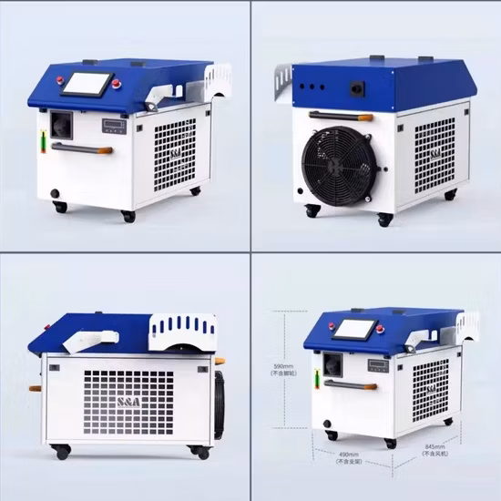 Máquina de solda a laser de fibra portátil Raytools 4 em 1, soldador a laser com funções de limpeza de soldagem de corte